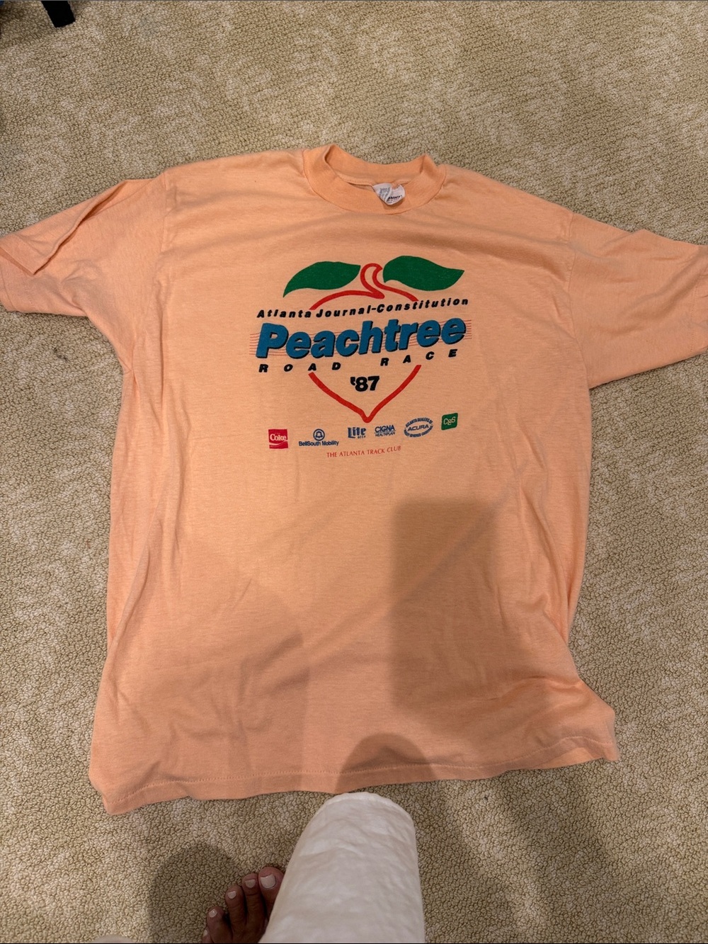 Peachtree Road Race '87 Graphic Tee - Peach